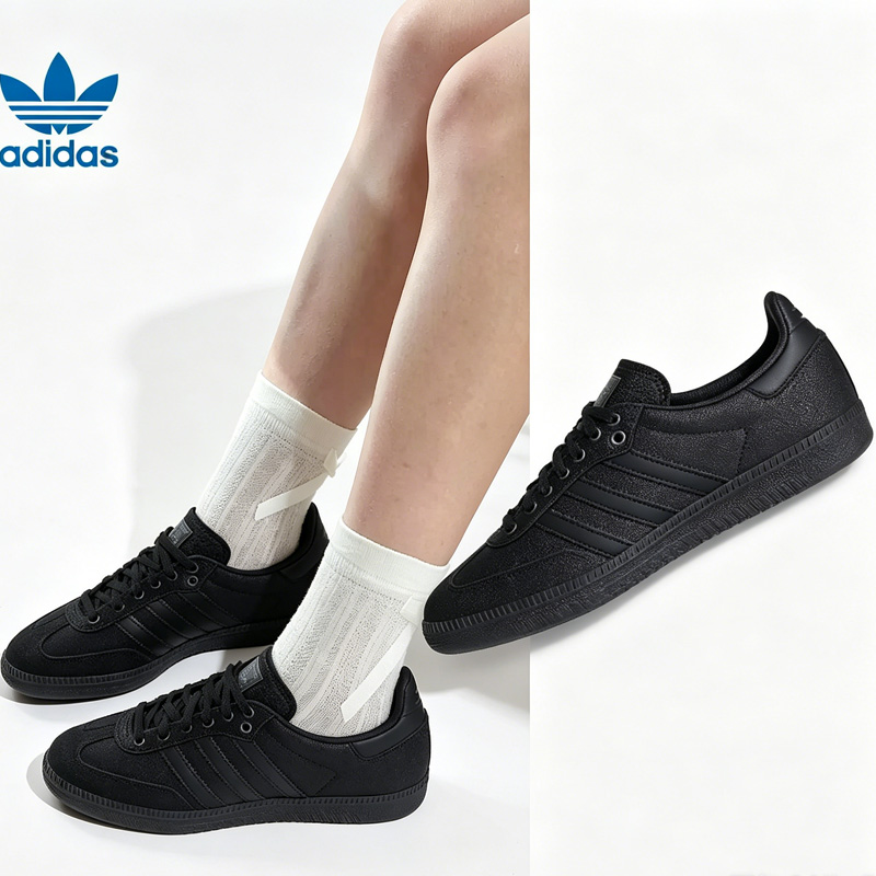 Adidas Shoes Samba - Adidas KI6265 All Black Retro Ladies