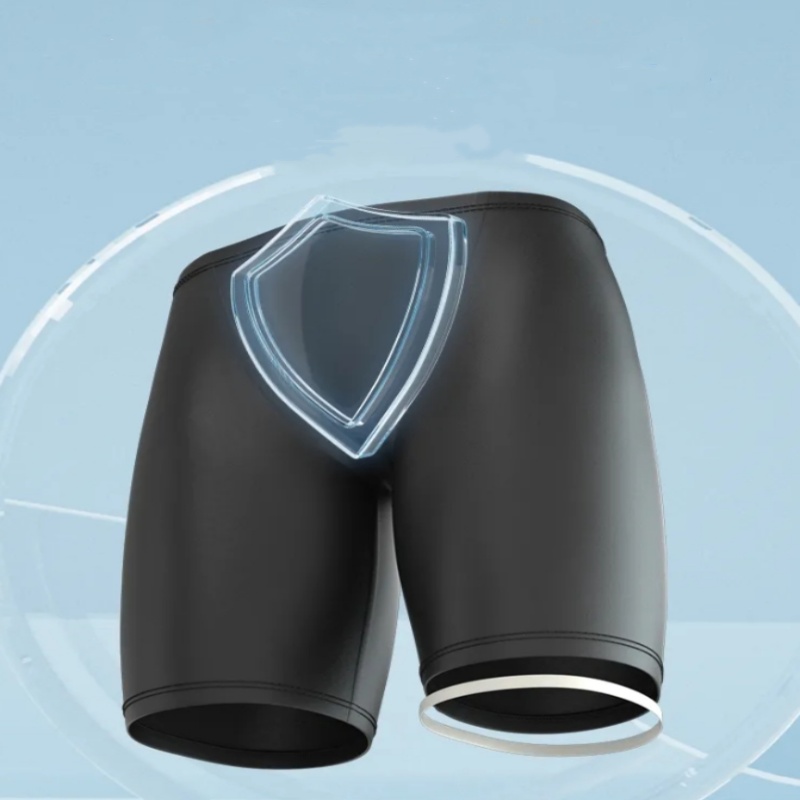 Men Boxers Shorts Silicone PU  - огляд і ціна Pouch Boxer Pouch