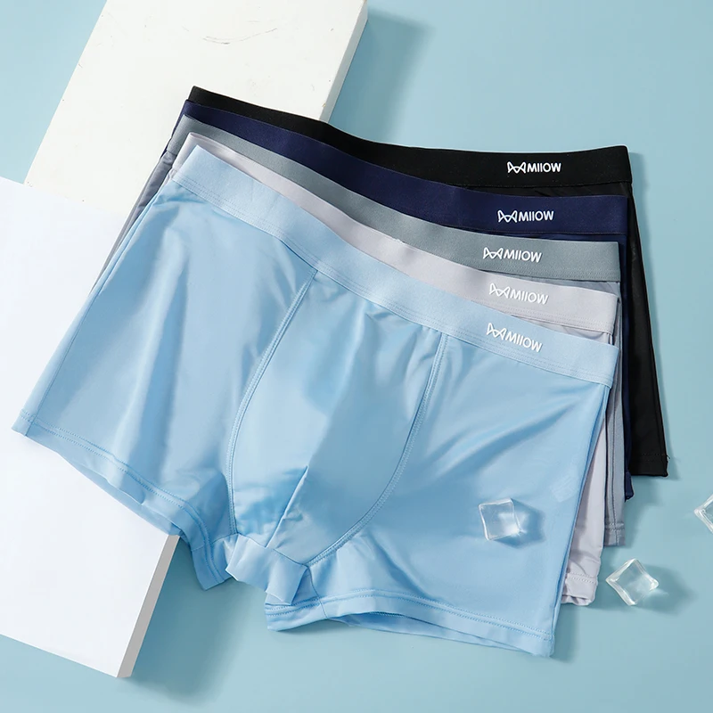MiiOW 3Pcs Summer Thin Ice Sil - огляд і ціна Boxer Shorts Modal