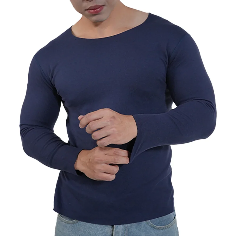 Men Thermal Underwear Long Sle - огляд і ціна Undershirt Crew Neck