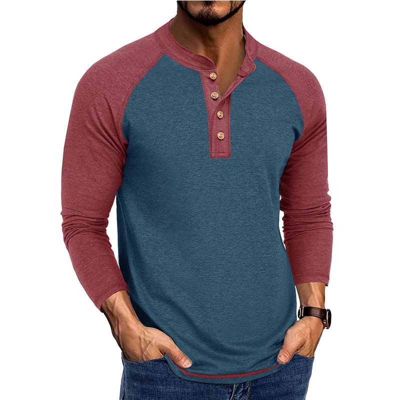 Men's New Long Sleeve Henley S - огляд і ціна Base Layer Top
